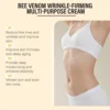 Bee Venom Firming Cream for Sagging Skin Lifting Tightening Anti Wrinkle Fade Fine Lines Hydrating Multi Action Body Cream