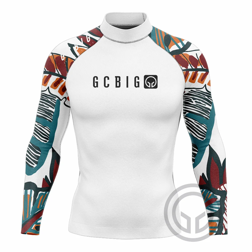 New Men Swimming T-shirt Swimsuit Beach Swimwear Long Sleeve Surfing Suit Surf Clothes Summer Long Sleeves Apparel