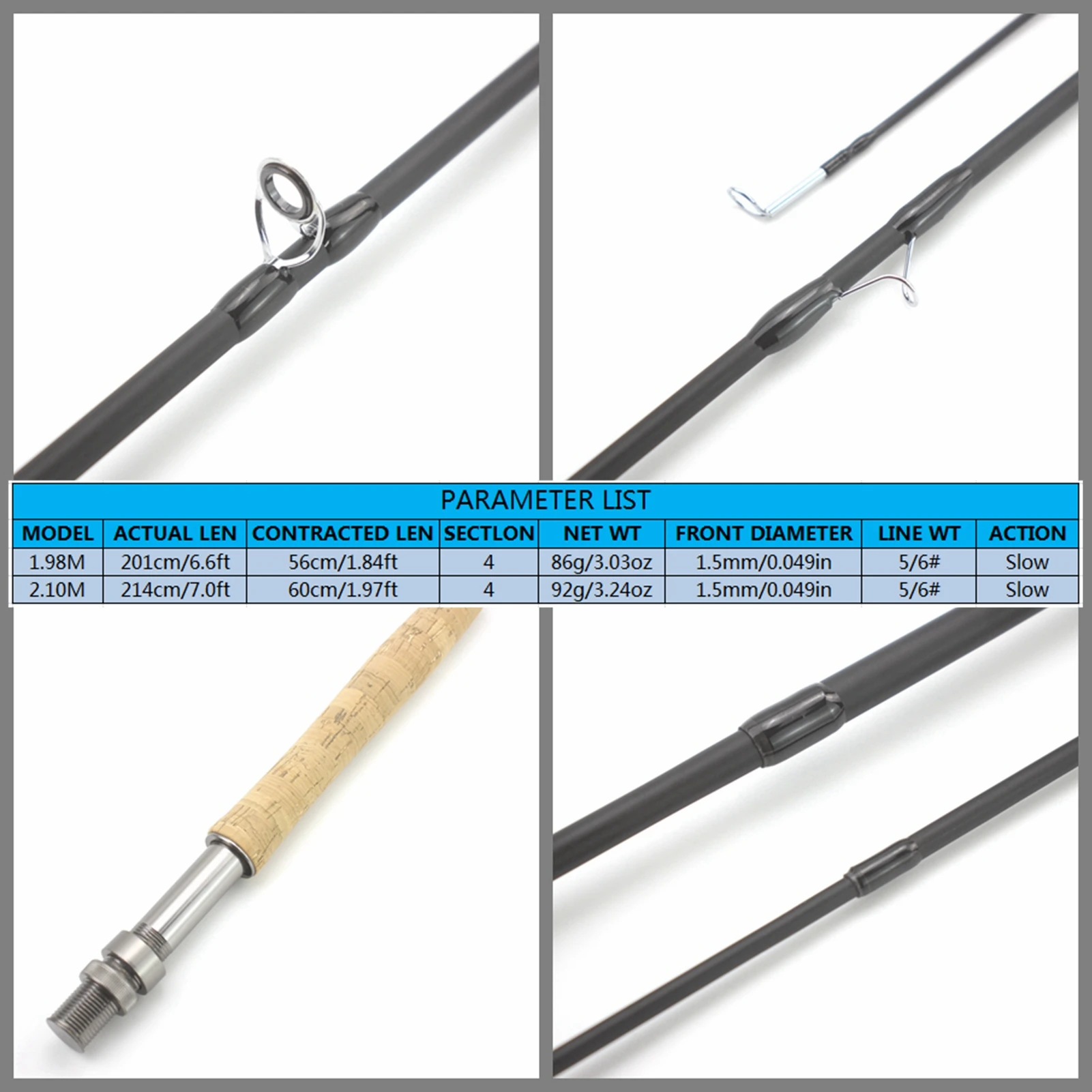 NEW 2.1M 7FT Fly Fishing Rod King Fisher Carbon Fiber Ultralight Weight Fly  Fishing Rod Lake River Fly Rod Goods for fishing