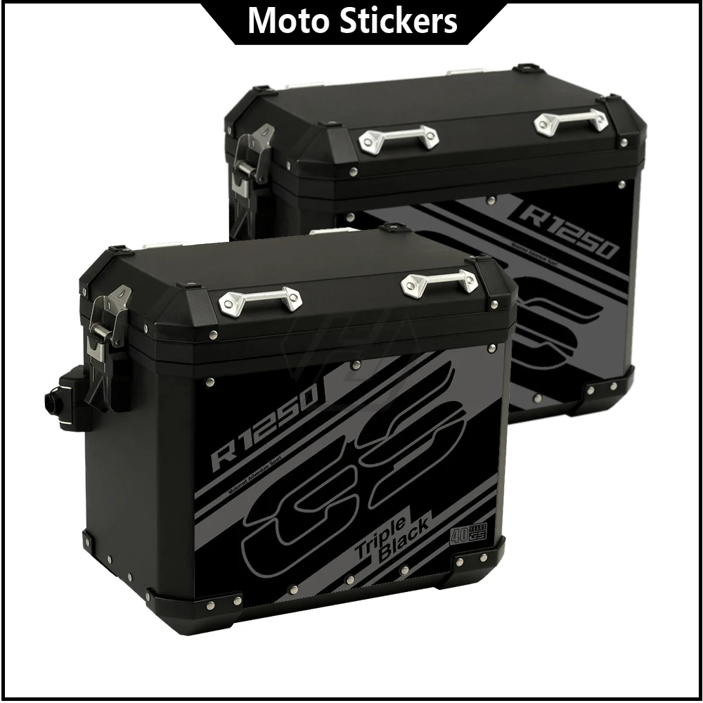 Per Bmw Motorrad Panniers R1200Gs R1250Gs Adventure 2004-2021 Moto Triple Black Sticker