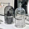 Acrylic 360 Rotating Makeup Brush Holder With Lid Clear Makeup Brush Organizer For Vanity Cosmetic Storage Box Bath Countertop 3