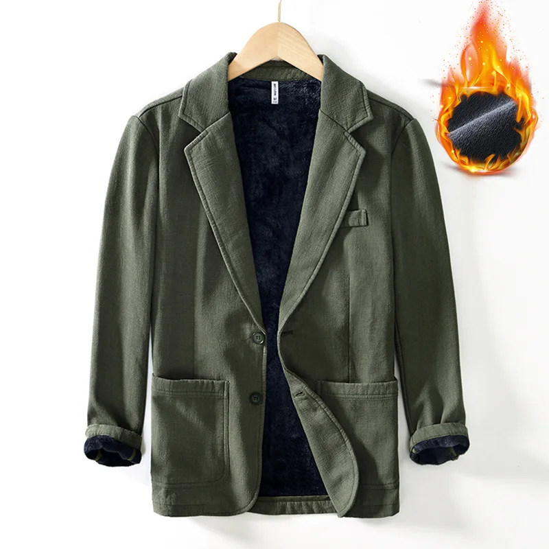 

2023 Winter Fleece Lined Padded Warm Keeping Suit Jacket