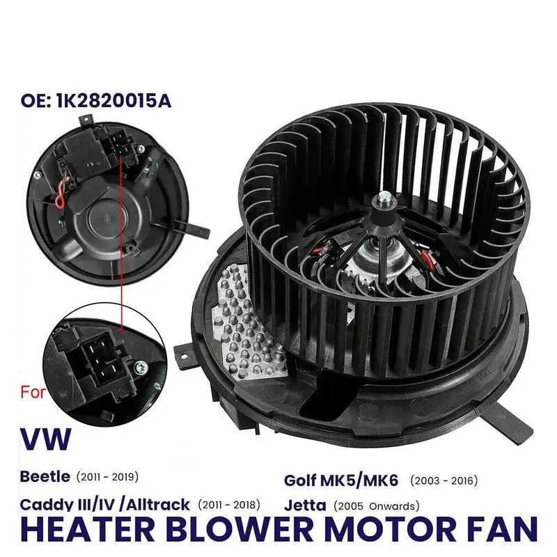 

HEATER BLOWER MOTOR FAN FOR VW BEETLE CADDY GOLF MK5 MK6 PLUS JETTA 1K2820015