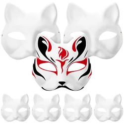 Halloween Costumes Face Mask DIY Hand Painted Blank Mask Children's Kindergarten Teaching Mask Masquerade Costume Cosplay