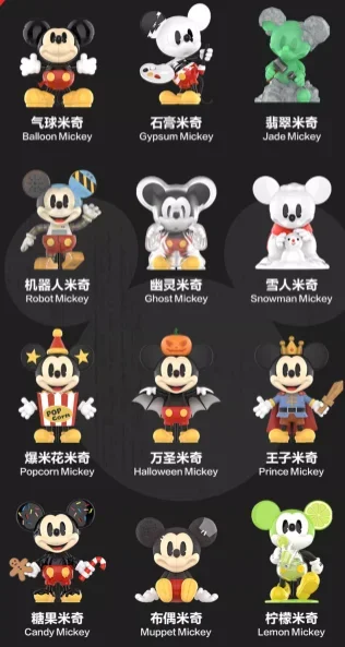 ポップマートディズニー100周年記念ミッキーシリーズブラインド