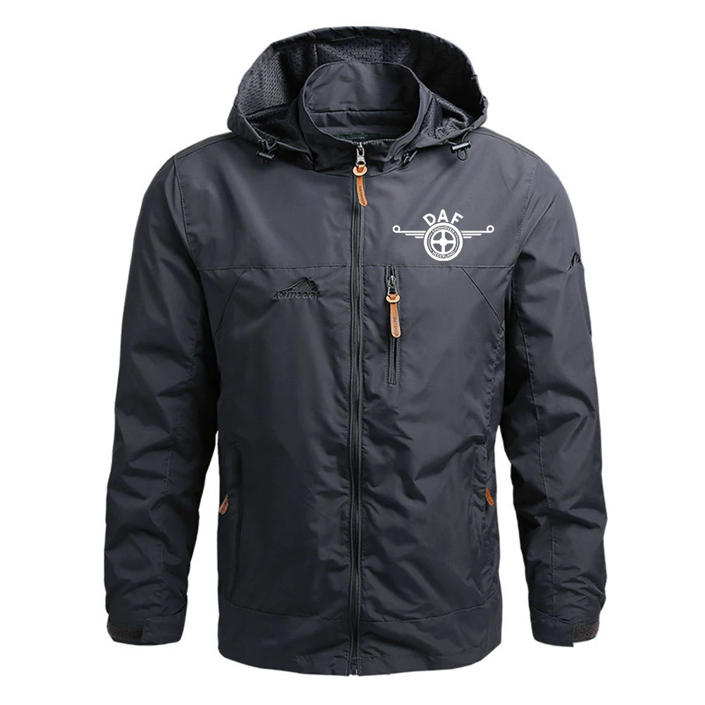 DAF TRUCKS COMPANY TRUCKER Printing Fashion 2023 New Man's Jacket Zipper Windbreaker High Quality Classic Slim Fit Hoodies Coat