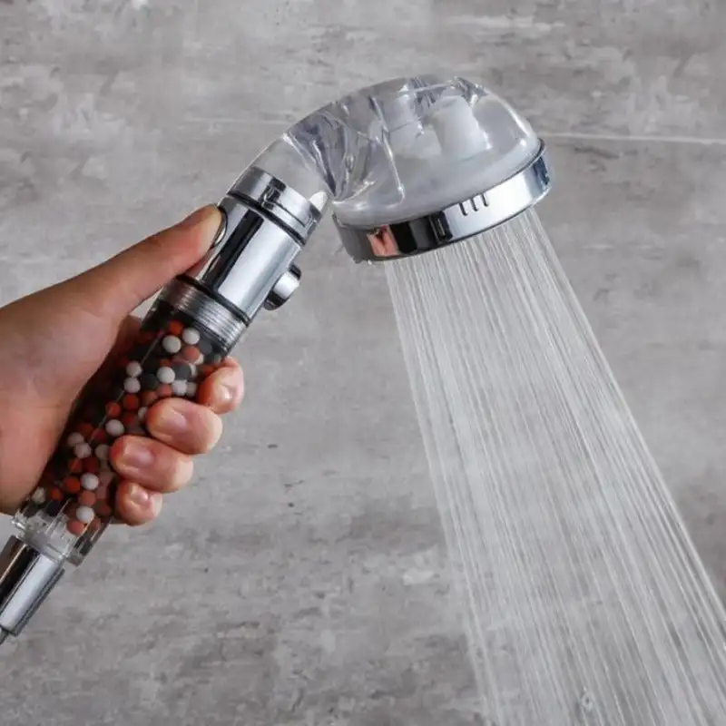 High Pressure Shower Head With 3 Modes Rainfall Shower Head Water Saving SPA Tourmaline Filter Bathroom Accessories 5