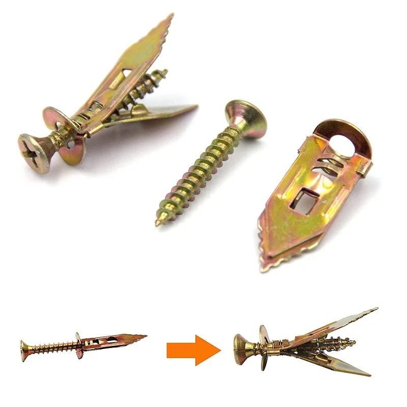 Drywall Anchor Kit Self Drilling Drywall Anchors Screws Zinc Plated Steel Wall Anchors Self Tapping Screws Heavy Duty