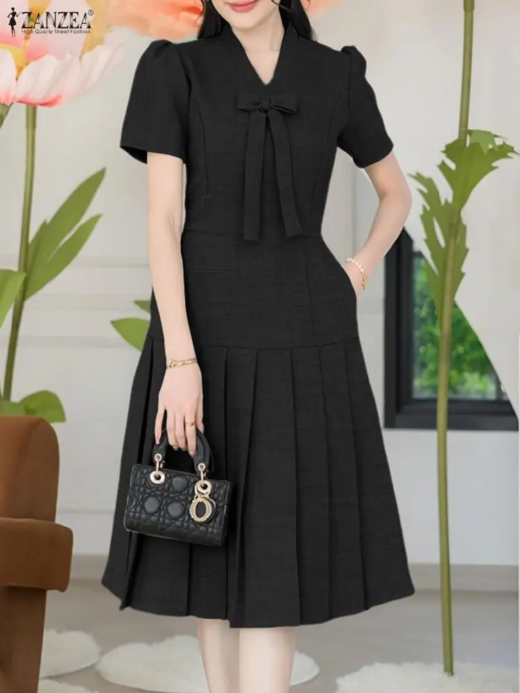 ZANZEA Elegant V Neck Office Dresses | Summer 2025 Women's Work Dresses AU/NZ - Image 5