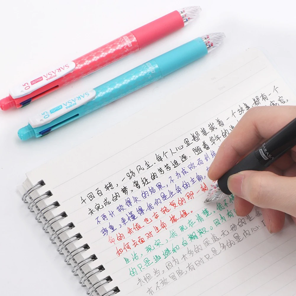 Japan Zebra Multi-function Pen J4SA11 4-color Gel Pen+0.5mm Mechanical Pencil Student Red Green Blue Black Office Stationery