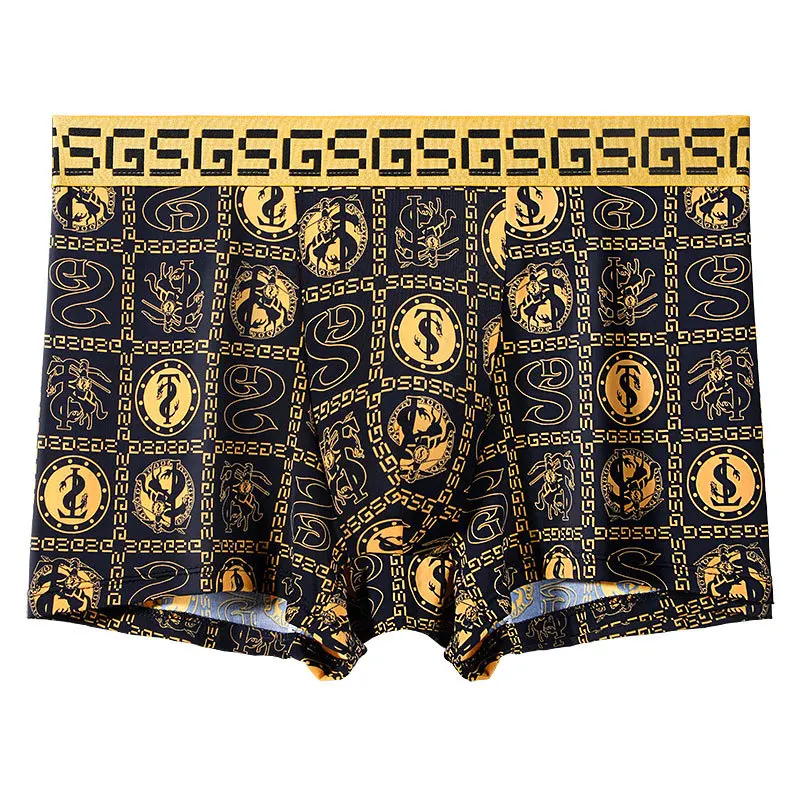 2023Brand Men's Panties, Boxers, Ice Silk Cotton , Soft,Breathable,3A Graphene Antibacterial Underwear Hygroscopic Elastic Fashi