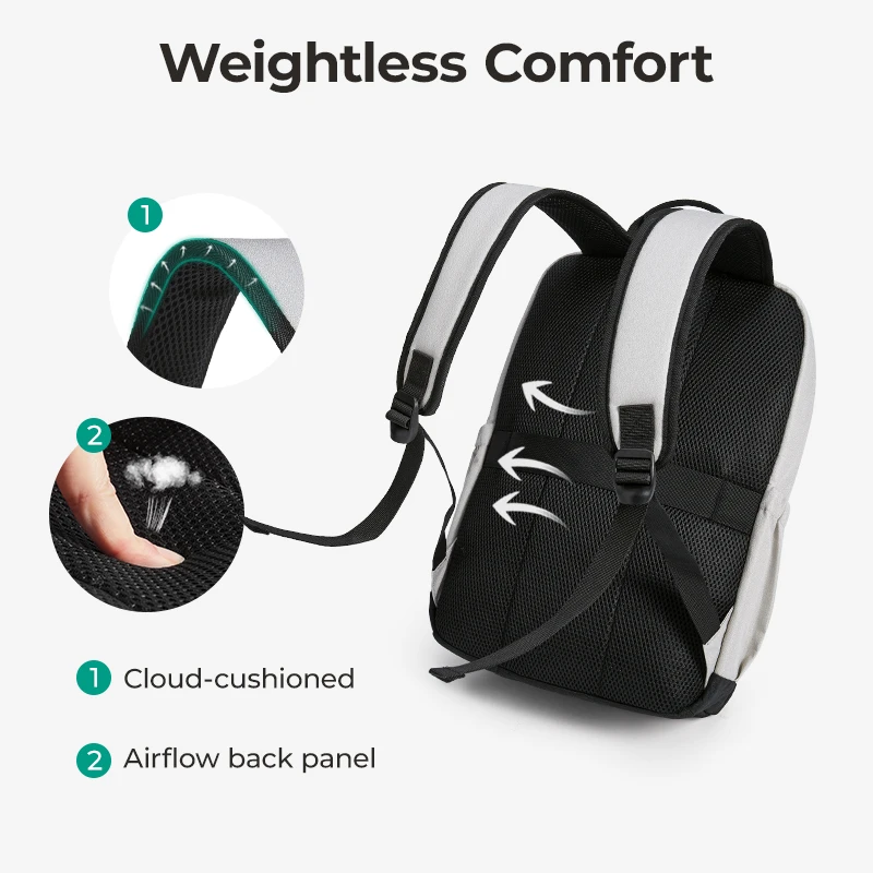 bagsmart 15.6 inch laptop backpack multifunctional office business backpack large capacity outdoor travel computer bag BAGSMART 15.6 inch Laptop Backpack Multifunctional Office Business Backpack Large Capacity Outdoor Travel Computer Bag 4