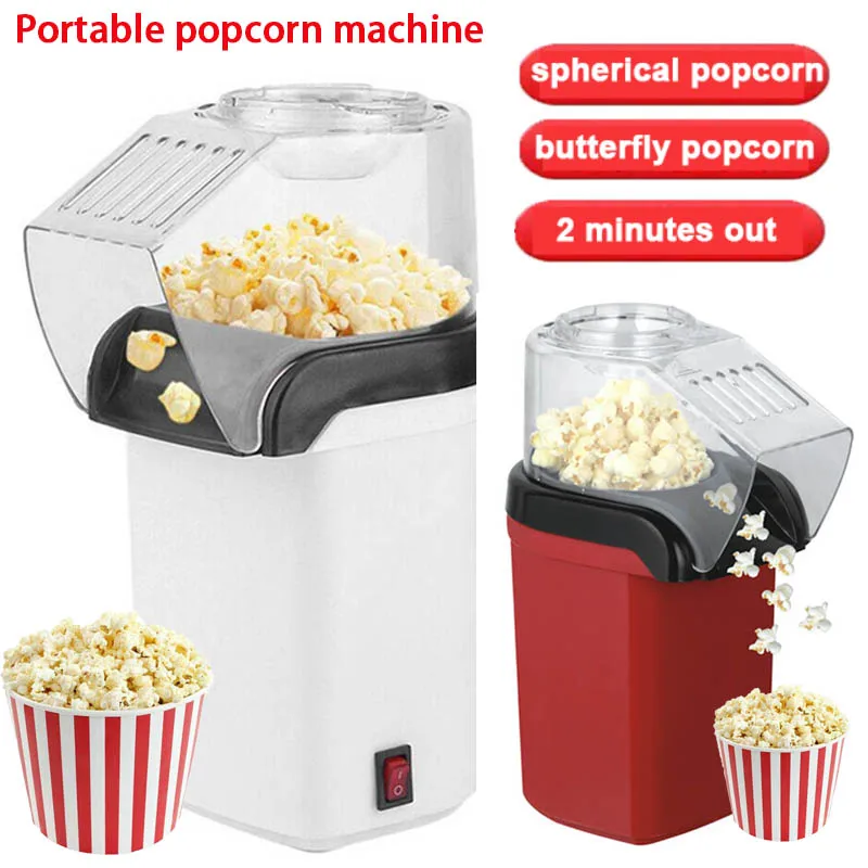 1200W Mini Household Healthy Hot Air Oil-free Popcorn Maker Corn Popper For  Home Kitchen - AliExpress