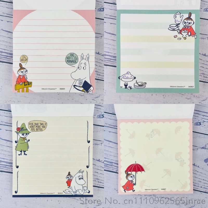 Bandai Sunstar Moomin 2026 Life Series Blocco Memo Adesivo Fustellato con 4 Design, Cartella Porta Documenti, Cancelleria per Ufficio per Uso Quotidiano - immagine 6