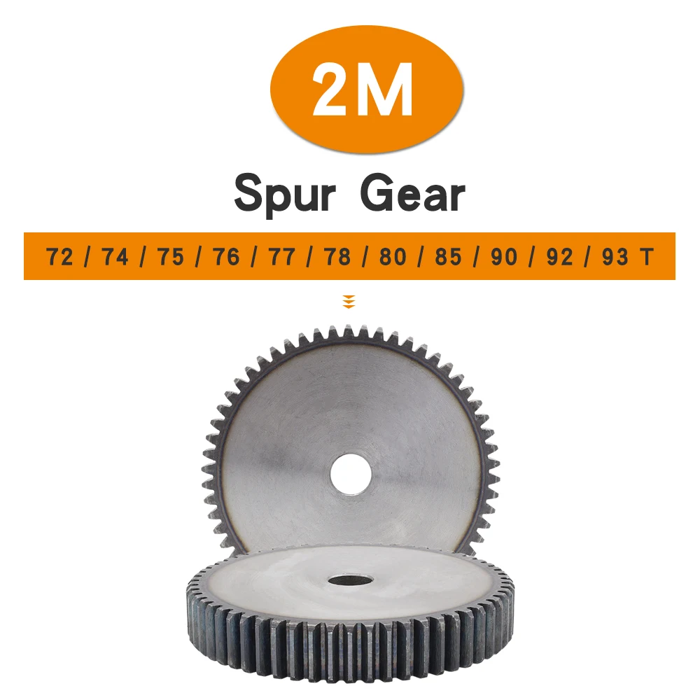 

Cylindrical Gear 2M-72/74/75/76/77/78/80/85/90/93T SC45# Carbon Steel Spur Gear Total Height 20mm High Frequency Quenching Teeth