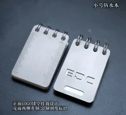 Titanium Alloy Recyclable Notepad - Portable Outdoor DIY Survival Gear & Multifunction Tool (Small size)