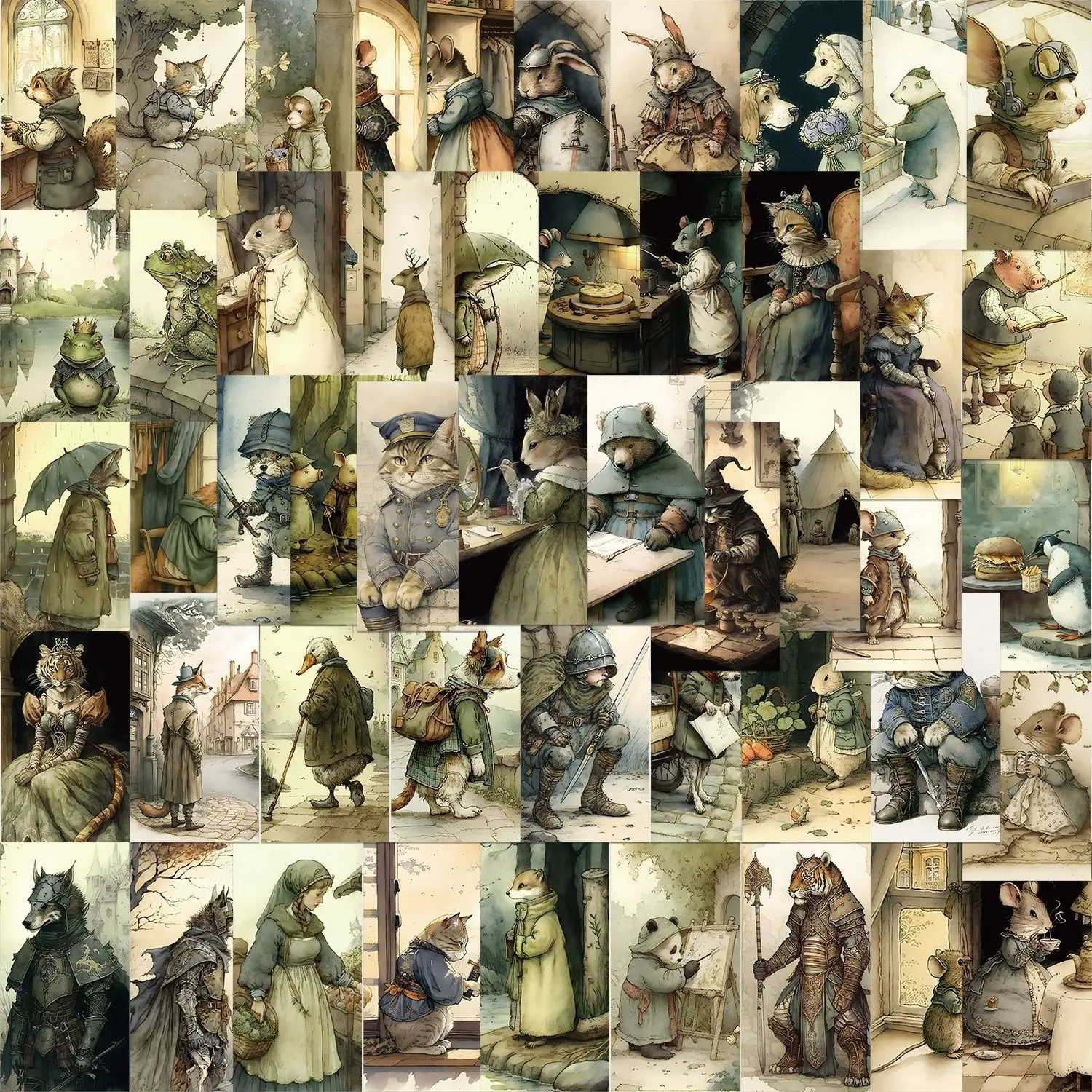 

30/50Pcs Fairy tale Animal Books Stickers Graffiti Ornament Skateboard Refrigerator Decal Toy Aesthetics DIY Children's gifts