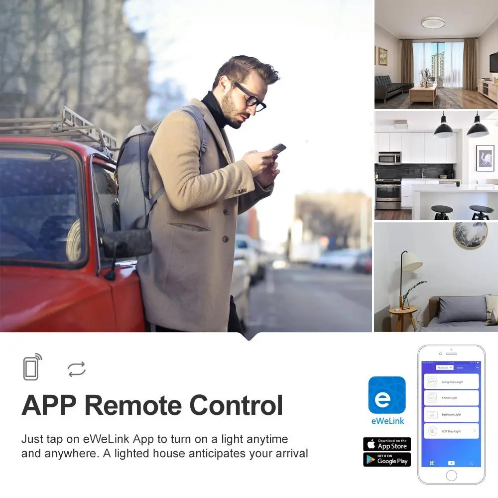 Sonoff Basic R2 R4 Wifi DIY Smart switch Remote Controller Smart Home eWeLink Control Work with Alexa Google Home