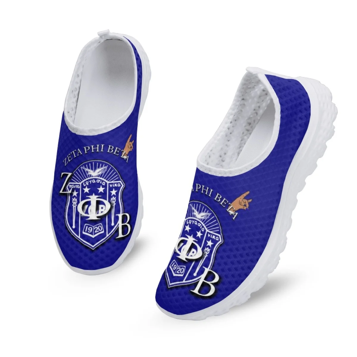 Zeta Phi Beta Pattern Fashion Women Shoes Summer Flats Sneakers Casual Air Mesh Ladies Sport Shoes Woman Lazy Loafers Girls