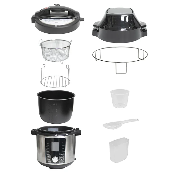 3.5l 6l Kitchen Appliances Brand High End 2 In 1 Non Stick Cooker Multifunction Electric Pressure Cooker With Air Fryer