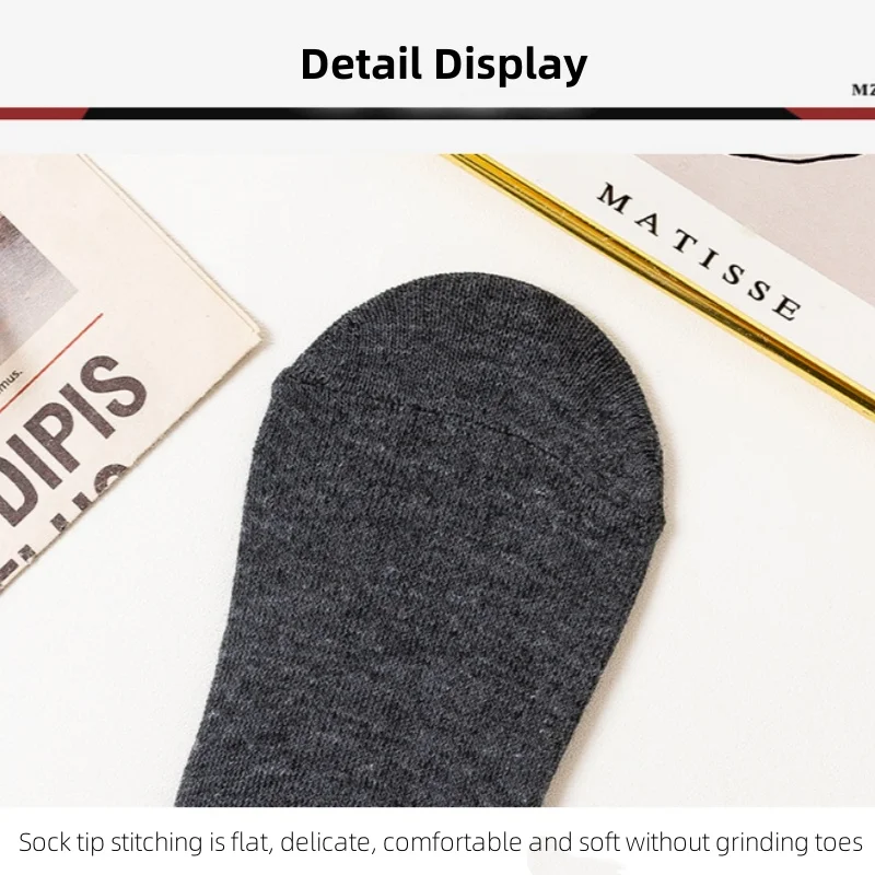 Rutschfeste, unsichtbare Bootssocken für Damen und Herren, niedrige, unsichtbare, gefütterte Söckchen, geeignet für Outdoor-Sportarten – Detail 7
