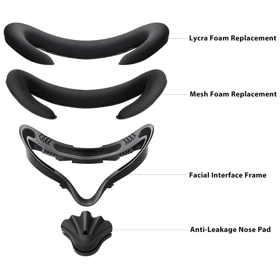 Face Pad Oculus Quest Attachments Foam Replacement Widen 3D Shaped