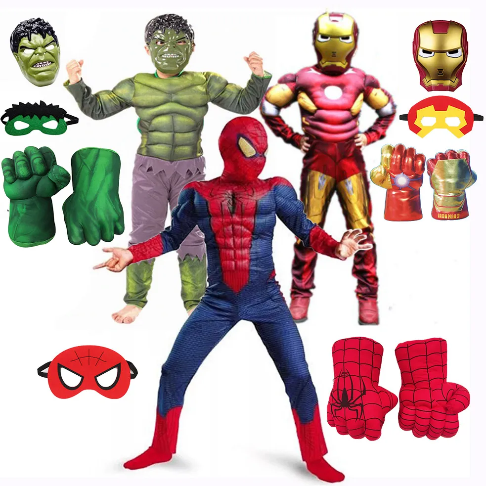 Kids Superheroes Costumes Spiderman Hulk Captain America Iron Man Halloween  Clothing Girls And Boys Avengers Party Wear Dress - Cosplay Costumes -  AliExpress