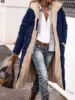 Winter Hooded Quilted Jacket For Women Solid Reversible Long Sleeve Thick Coat Warm Fashion Long Outerwear Casual Puffer Coats 4