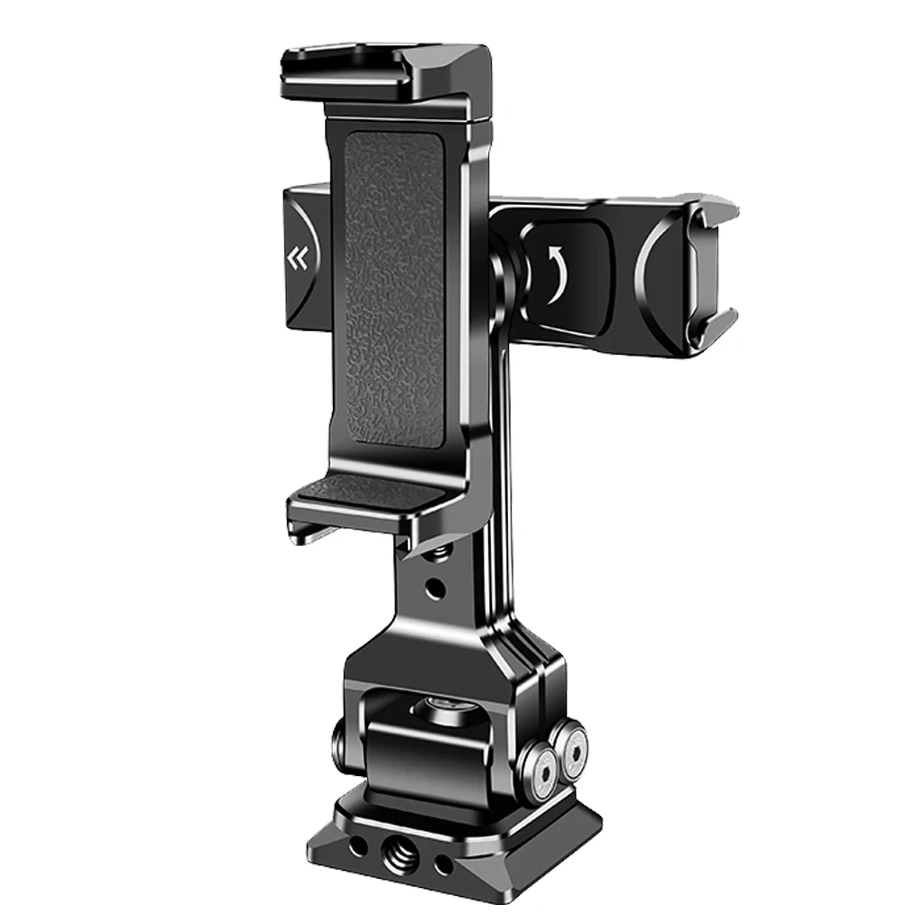 360-Grad-Dual-Telefonhalterung, Stativhalterung mit 1/4 3/8 Löchern für Arca Swiss QR-Klemme für DJI RS2 RSC2 RS3 Gimbal Smartphone – Detail 3