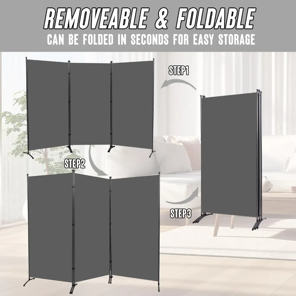 Indoor Room Divider, Portable Office Divider, Room Divider Wall Screen Panel, Folding Partition Privacy Screen Walls Dividers