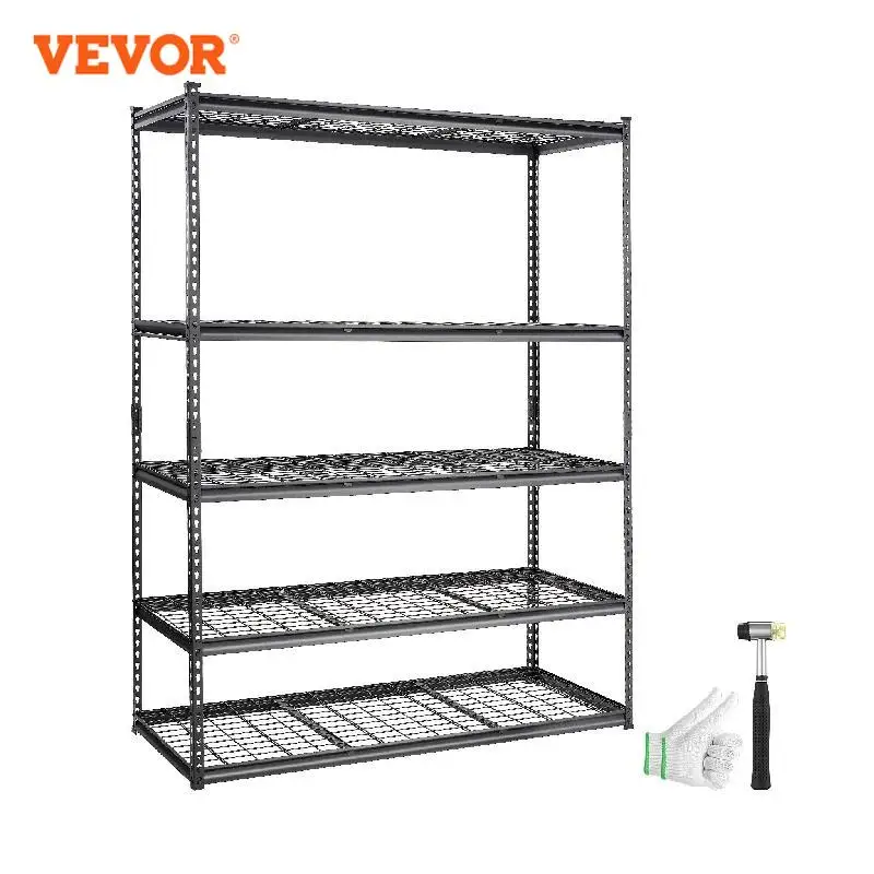 VEVOR 5-Tier Adjustable 2000 lbs Storage Shelving Unit Heavy Duty Garage Shelves Organizer Wire Rack for Kitchen Pantry Basement garage storage shelves