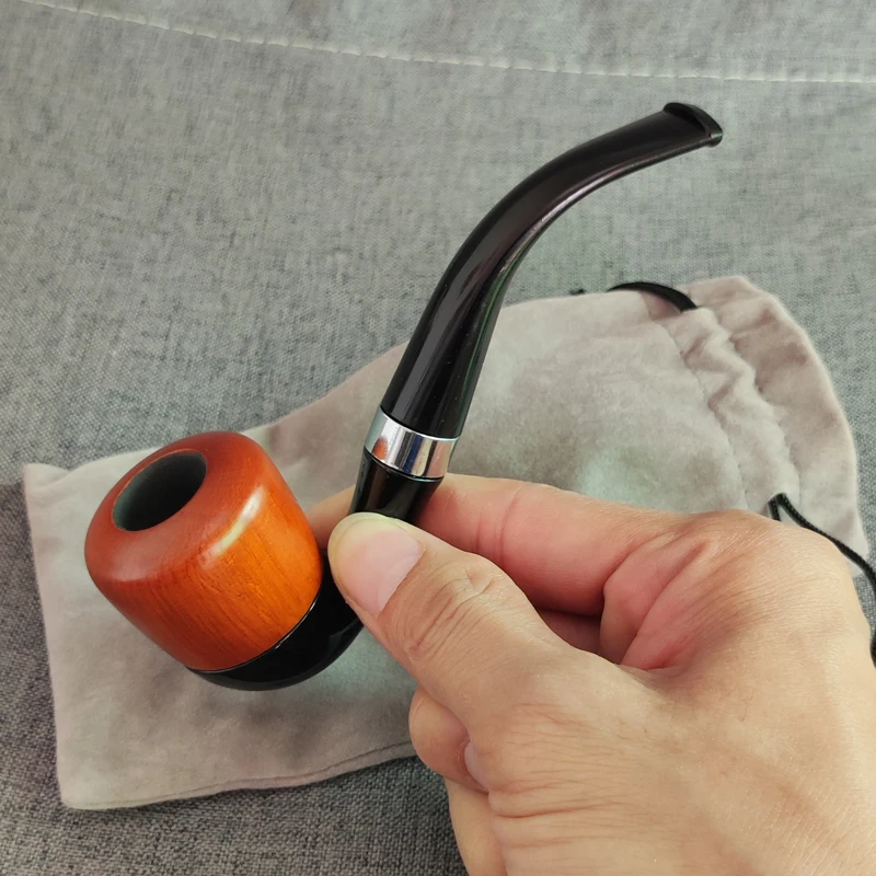 1pcs Red Wood Smoking Pipe Portable Smoking Pipes