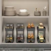WORTHBUY Double Layer Seasoning Storage Rack Cabinet Spice Rack Pull-out Kitchen Storage Multifunctional Organizer Shelf 2