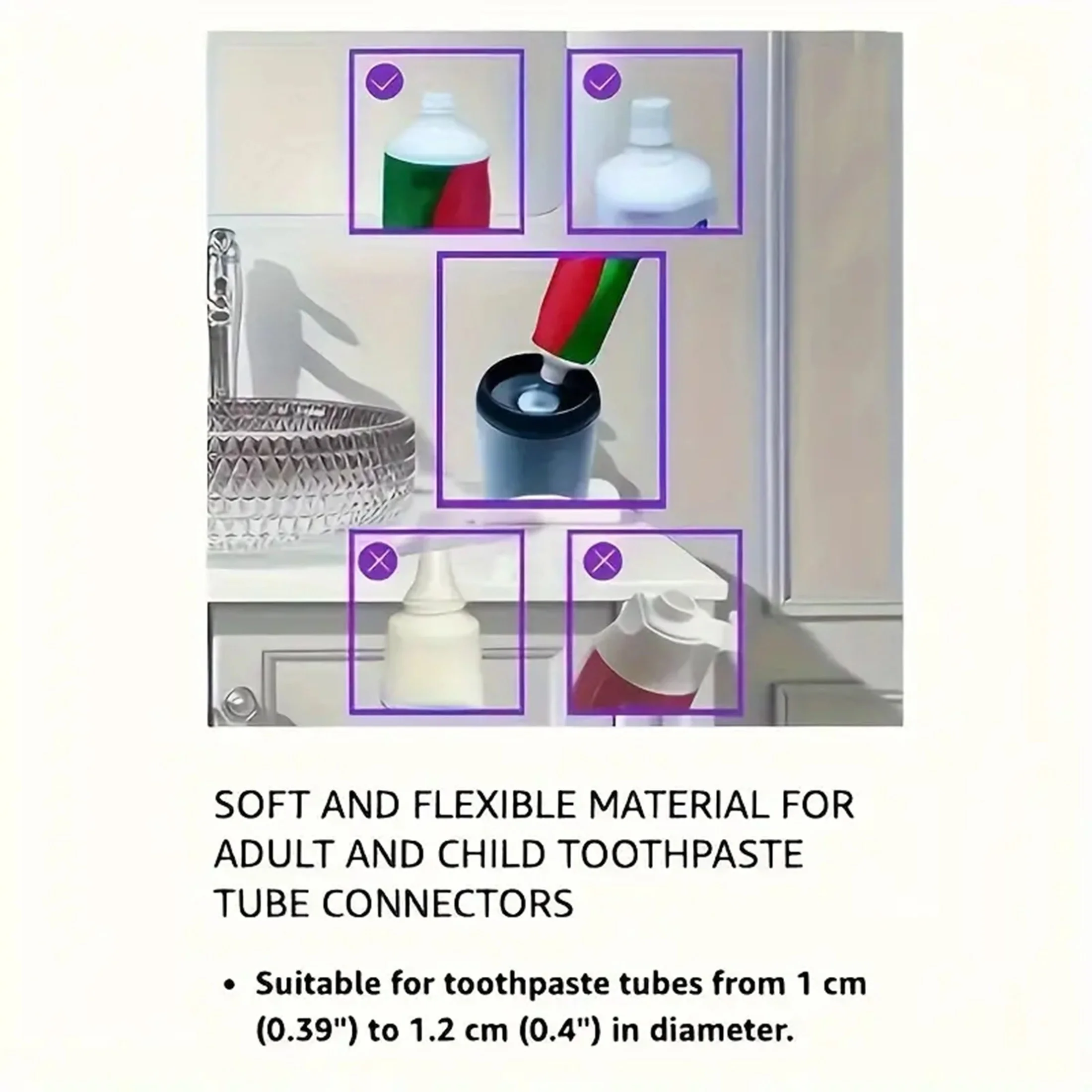 Wall Mounted Toothbrush Holder 4-slot Bathroom Storage Box No Drilling Installation New Year