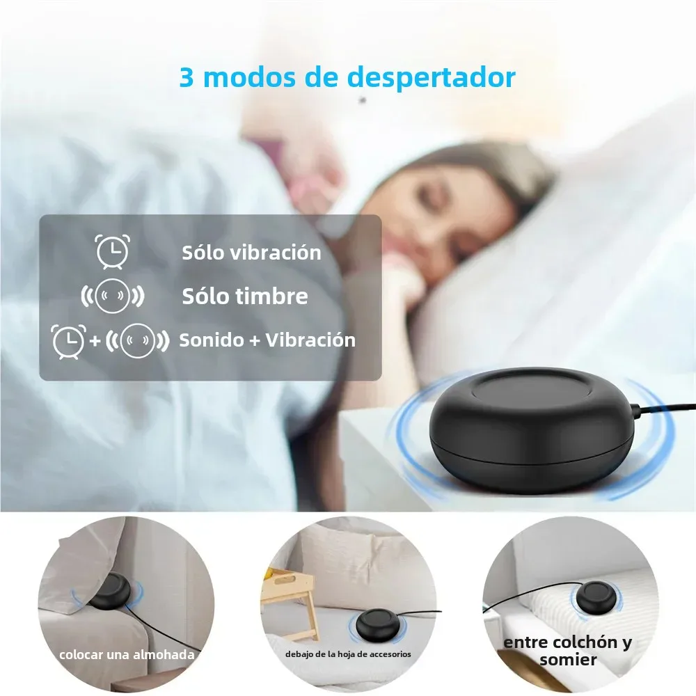 Despertador Vibracion Reloj Digital De Mesa Con Vibración Y Luz