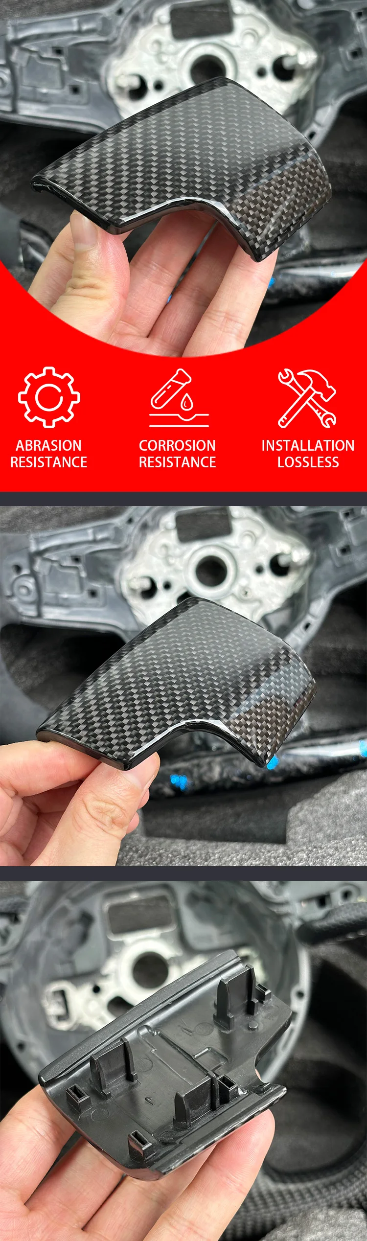 Shift Gear Knob Cover Suitable For Audi A6 A7 Q8 Automatic Shift Lever Car Acces