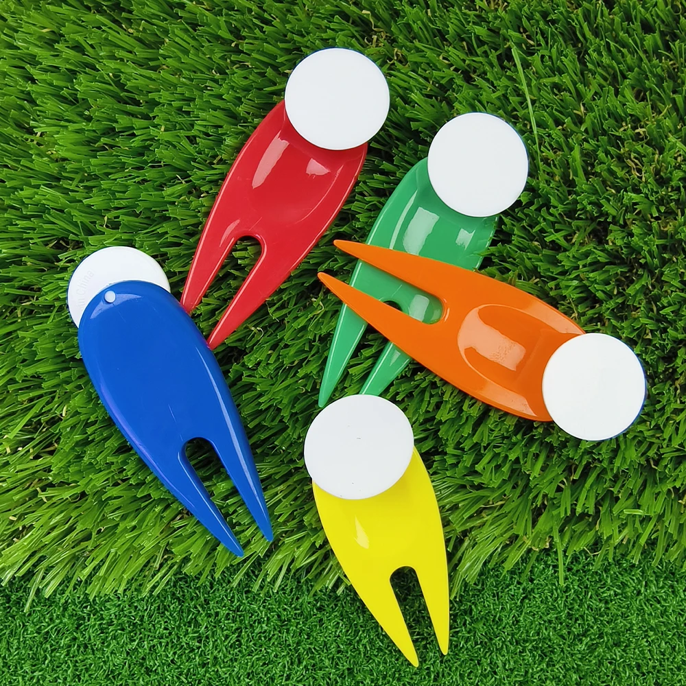 5Pcs/Set Plastic Golf Divot Tool Golf Ball Marker Repair Tool Accessories