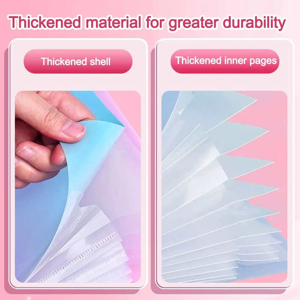 Gradient Color Waterproof Document Bag Large Capacity File Organizer Envelope Folder