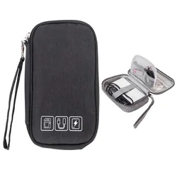 Compact Digital Storage Organizer Bag for Cables and Accessories (Black)
