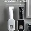 1pc Waterproof Toothpaste Squeezer Automatic Toothpaste Dispenser Wall Mount Bathroom Bathroom Accessories Toothbrush Holder 1