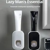 1pc Waterproof Toothpaste Squeezer Automatic Toothpaste Dispenser Wall Mount Bathroom Bathroom Accessories Toothbrush Holder 1