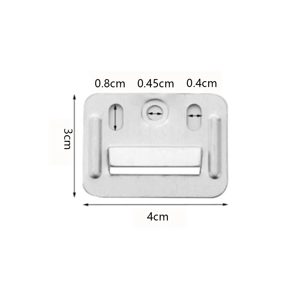 100PCS Stainless Steel Wall Panel Buckle Buckle Hasp Plate Clamp Fastener Wainscot Board Clip Fixing Piece