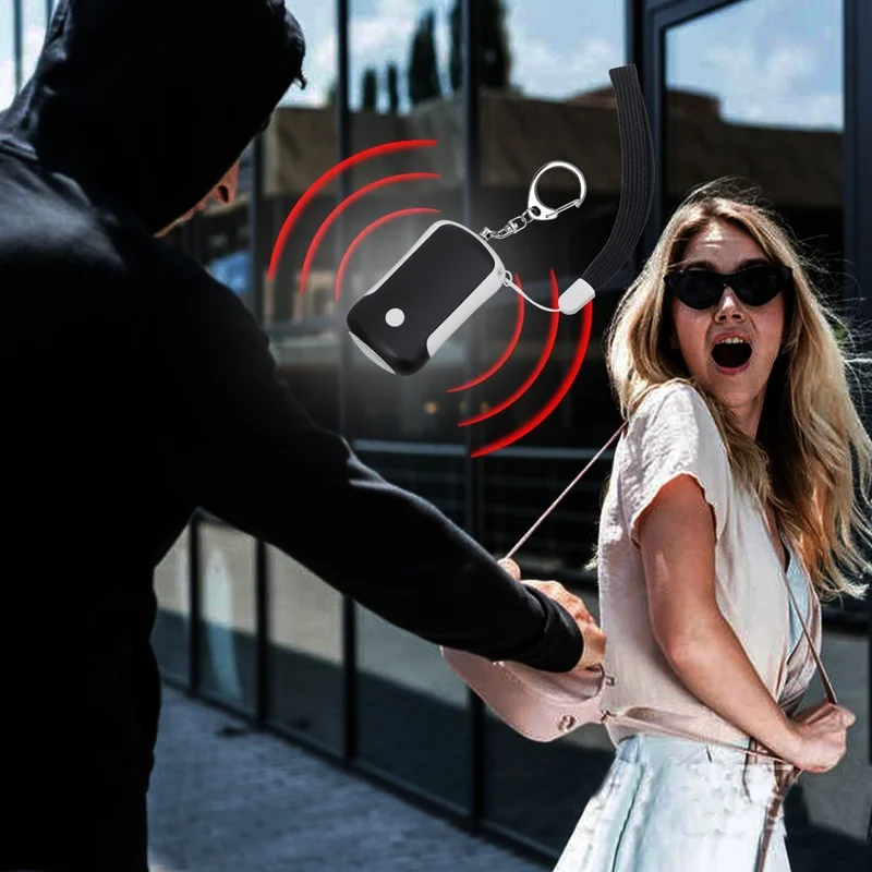 

Self Defense Siren Safety Alarm for Women Keychain with125dB SOS LED Light Personal Alarms Personal Security Keychain Alarm
