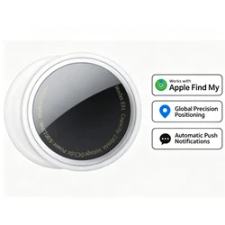Enhanced Bluetooth Tracker with Carabiner for Keys, Bags, Luggage, and Pet Finder (White)