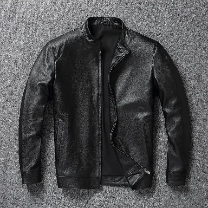 Men's Genuine Leather Jacket Spring Autumn Winter Coats Man High Quality Real Natural Cow Business Casual Male