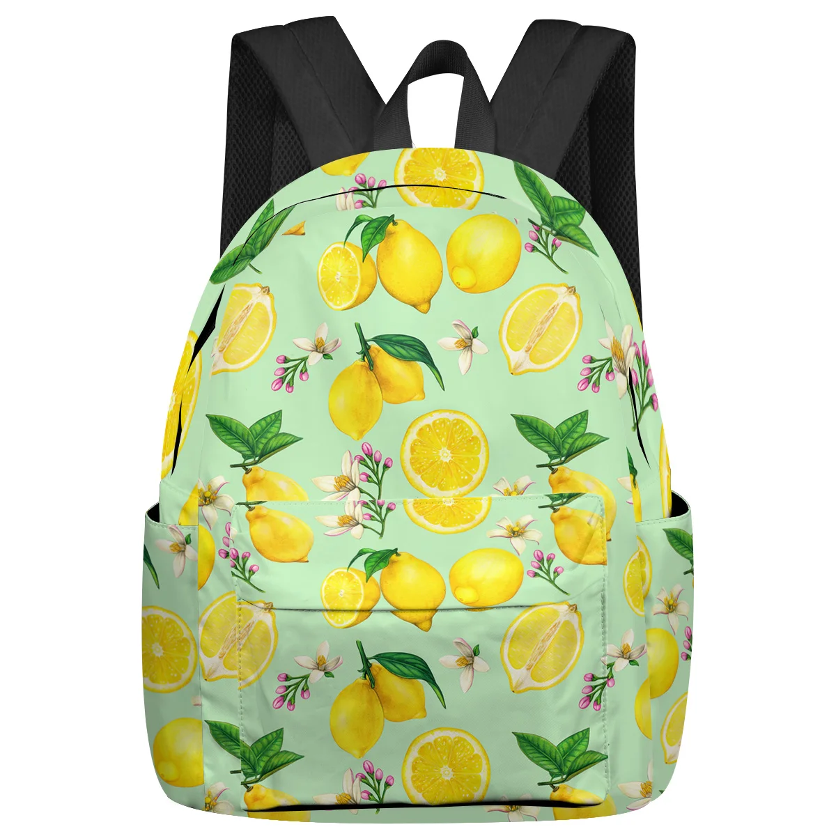 

Летние женские рюкзаки с изображением лимона и цветов, школьные ранцы для подростков, рюкзаки для ноутбука на заказ для мужчин и женщин, женские дорожные рюкзаки