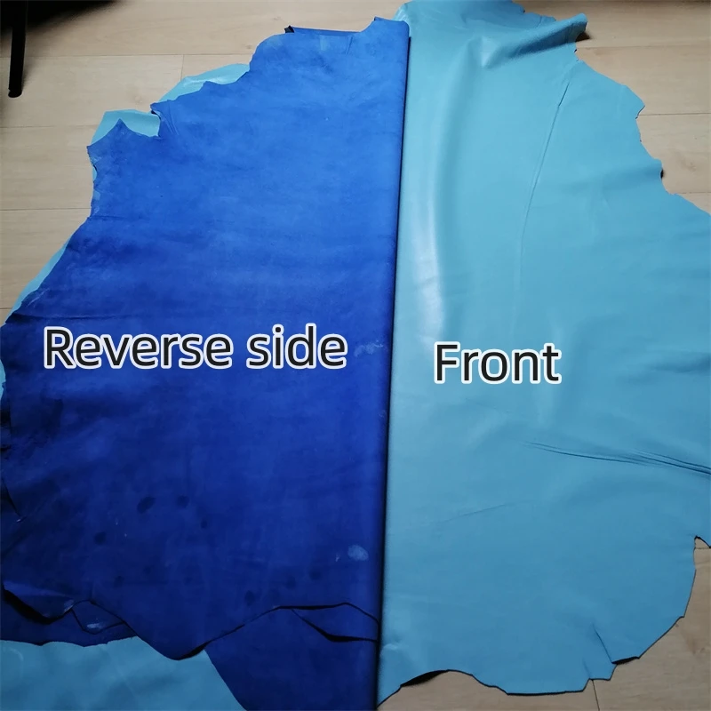 Sky Blue Genuine Sheepskin Leather Fabric - 0.6mm Premium Material