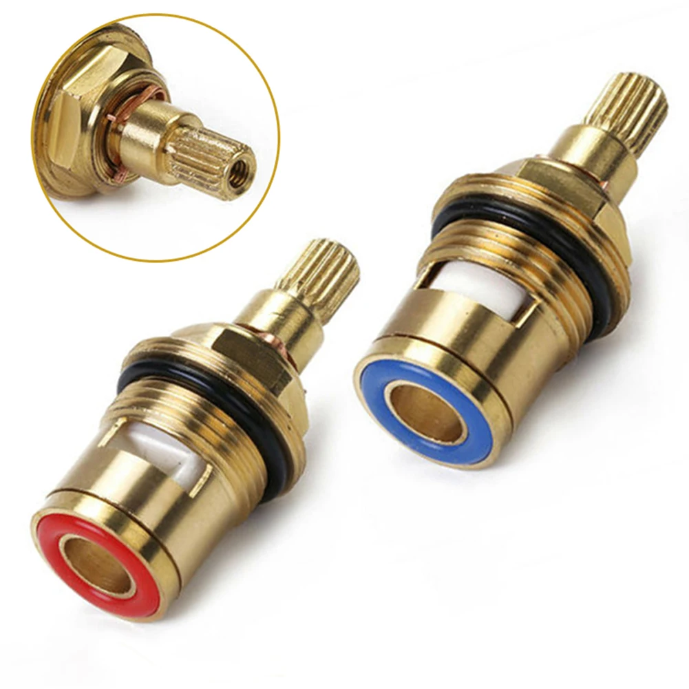 Quarter Turn Insert Tap Valve Kitchen Universal Anti-clockwise Cartridge Ceramic Disc Inner Faucet Valve Red/blue faucet valve,faucet cartridge