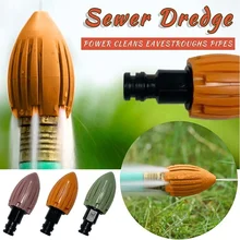 

New Rocket Flusher Gutter Cleaning Nozzle House Sewer Dredge Flusher Pipe Cleaning Tools for Clean Inaccessible Drainage Ditch