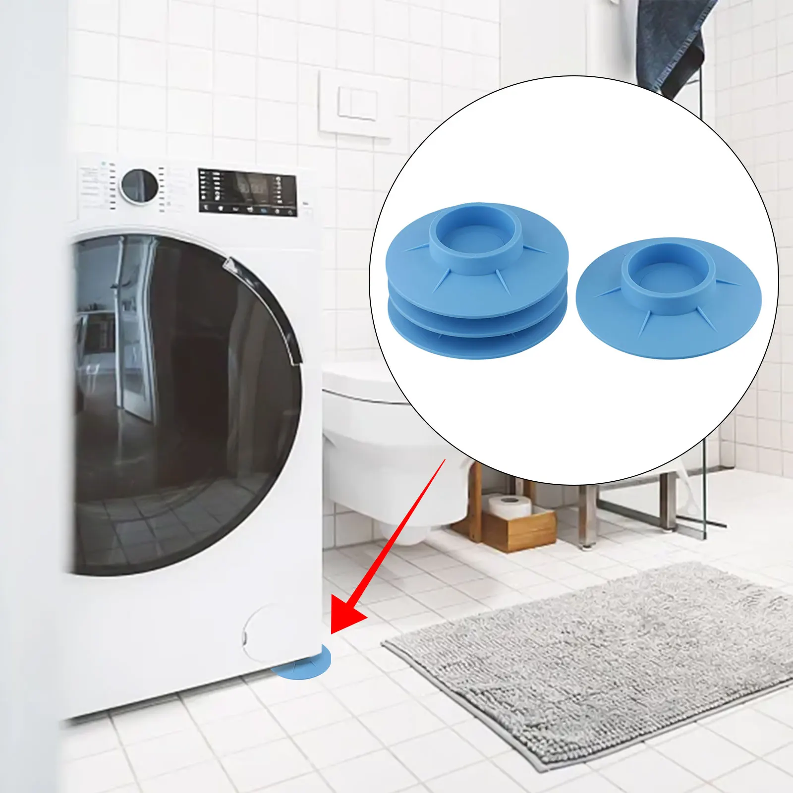 4PCS Washing Machine Foot Pads Fixed Washing Machine Refrigerator Foot Pads Pad Suction Cup Base